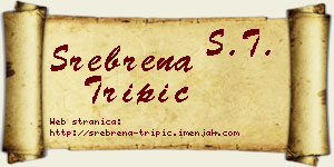 Srebrena Tripić vizit kartica